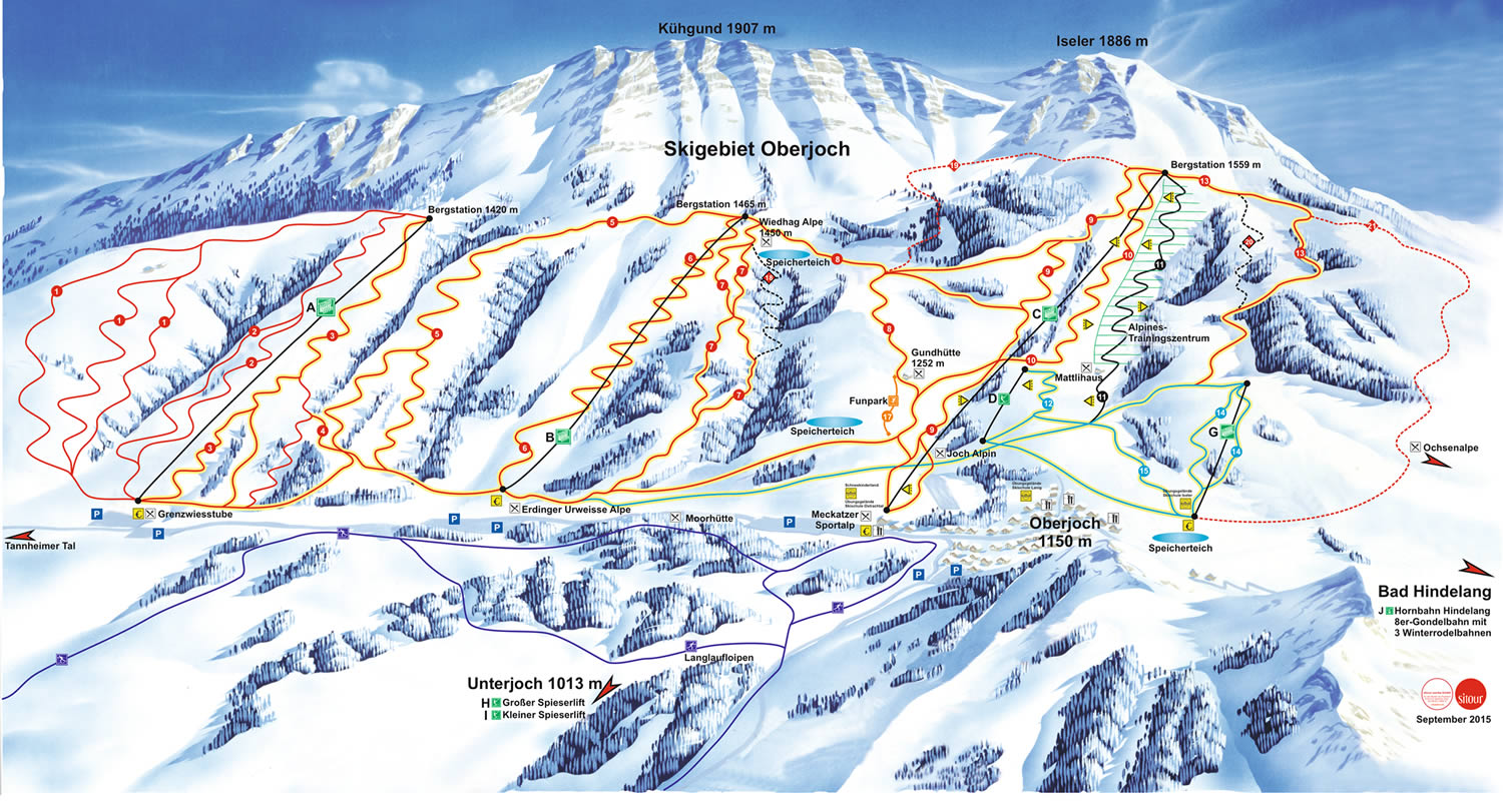 Pistenplan von Bad Hindelang Pistenplan von Bad Hindelang